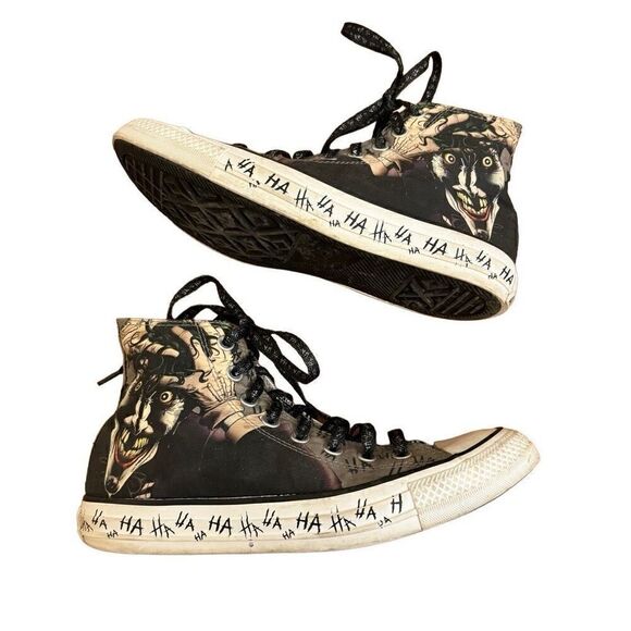 Converse DC Comics The Joker Chuck Taylor High Top Sneakers Unisex Men 7 Women 9 - Picture 3 of 10